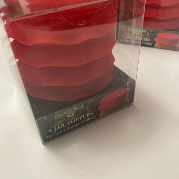 Granite Ware Silicone Canning Jar Toppers Lid Standard Red 9 Packs - Picture 7 of 13